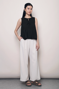 Claremont Pintuck Top Black