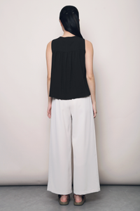 Claremont Pintuck Top Black