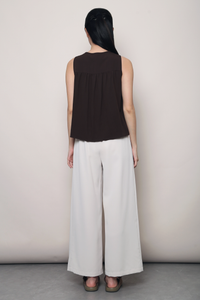 Claremont Pintuck Top Brown (Restock)