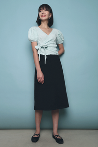 Claudine Column Midi Skirt Black