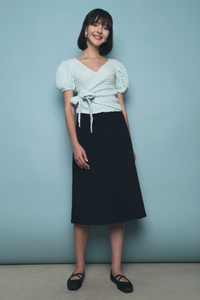 Claudine Column Midi Skirt Black