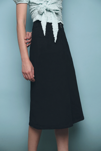 Claudine Column Midi Skirt Black