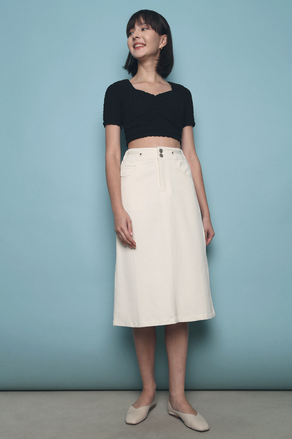 Claudine Column Midi Skirt Malt
