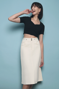 Claudine Column Midi Skirt Malt