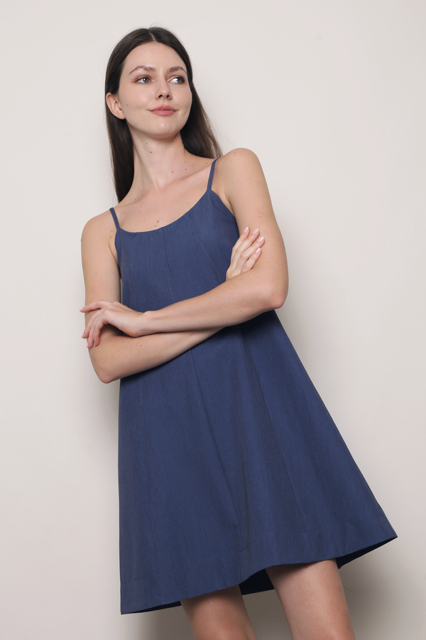 Clean Lines 2-Way Dress Denim Blue