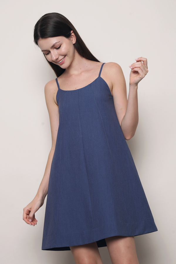 Clean Lines 2-Way Dress Denim Blue
