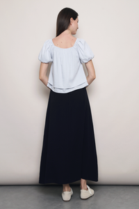 Cloud Line Puff Sleeves Top Soft Blue (Backorder)