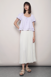 Cloud Line Puff Sleeves Top Soft Lilac