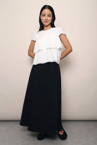 Colleen Lace Trim Blouse White