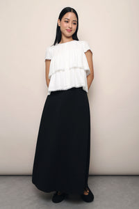 Colleen Lace Trim Blouse White