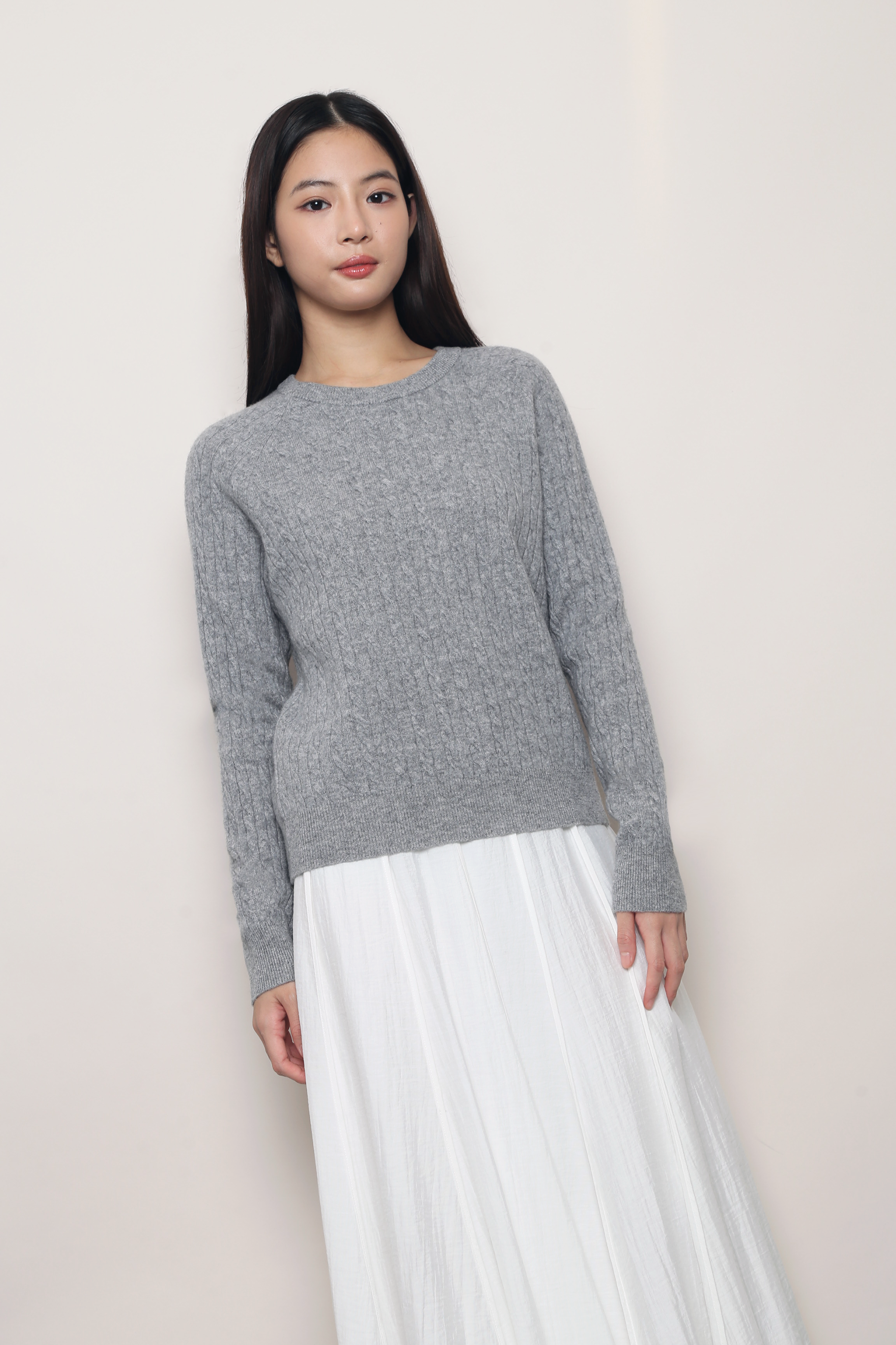 (Premium) Countryside Cable Knit Sweater Grey (Backorder)