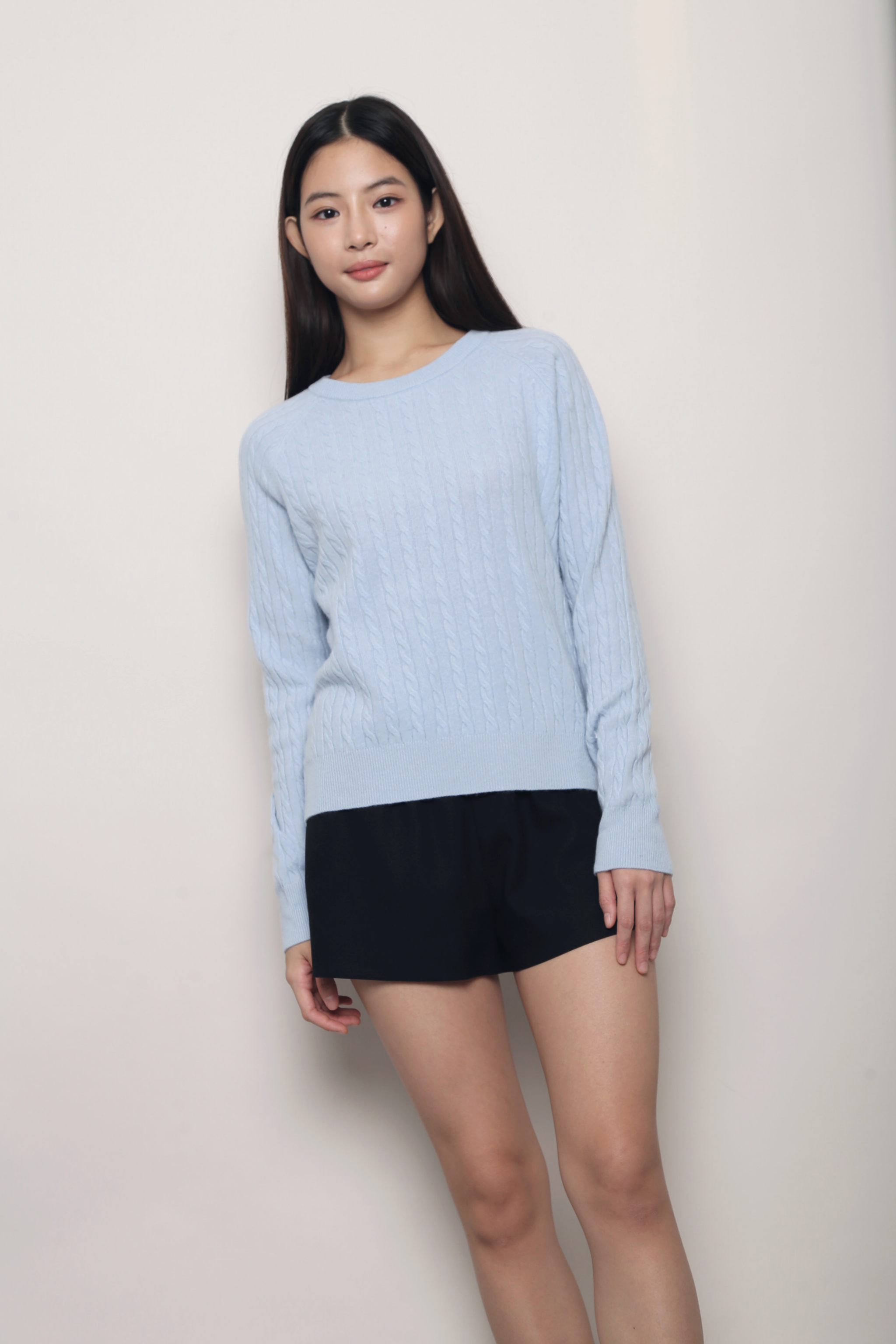 (Premium) Countryside Cable Knit Sweater Light Blue (Backorder)