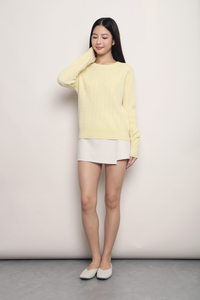 (Premium) Countryside Cable Knit Sweater Butter Yellow (Backorder)