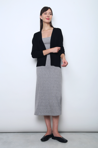 Daily Open Knit Cardigan Black