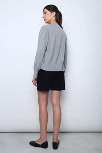 Daily Open Knit Cardigan Grey
