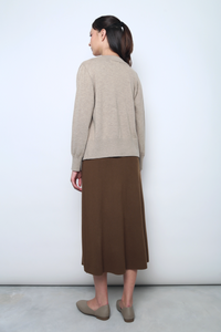 Daily Open Knit Cardigan Taupe