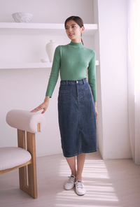 Luke Basic Knit Top Green