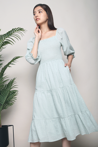 Dani Swiss Dot Midi Dress Mint