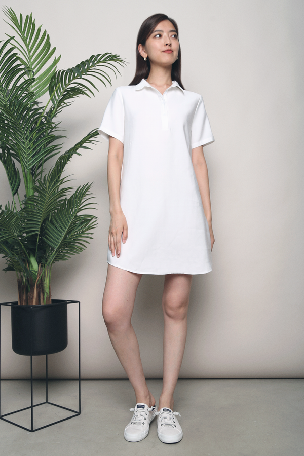 Jenner Shirt Dress White