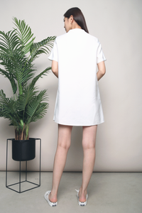 Jenner Shirt Dress White