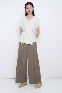 Dawn Kimono Wrap Blouse Cream