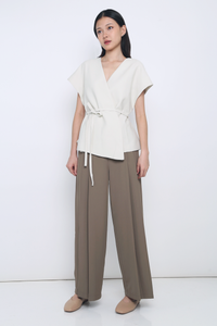 Dawn Kimono Wrap Blouse Cream