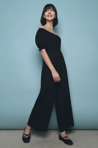 Dessie Linen Jumpsuit Black