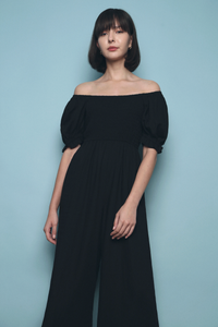 Dessie Linen Jumpsuit Black