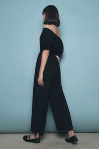 Dessie Linen Jumpsuit Black