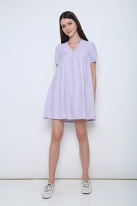 Dove Pleat Dress Periwinkle