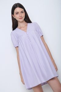 Dove Pleat Dress Periwinkle