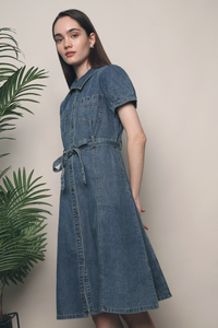Reina Denim Midi Dress (Restock)