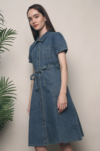 Reina Denim Midi Dress (Restock)