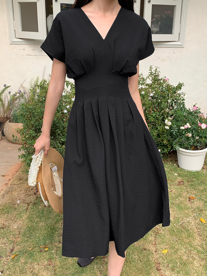 Eileen Kimono Midi Dress Black Restock Hollyhoque