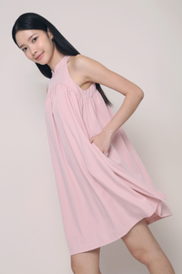 Emmeline Oriental Collar Dress Blush Pink