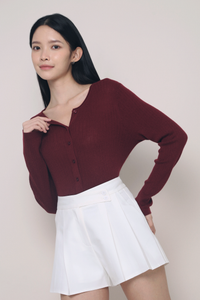 Esme Light Knit Cardigan Wine