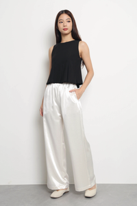 Everleigh Pleat Babydoll Top Black