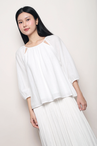 Evermore Cutout Blouse White