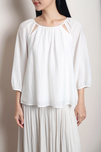 Evermore Cutout Blouse White