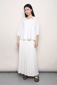 Evermore Cutout Blouse White