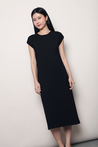 Ezy Does It Midi Knit Dress Black