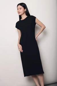 Ezy Does It Midi Knit Dress Black