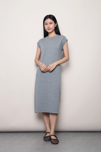 Ezy Does It Midi Knit Dress Grey