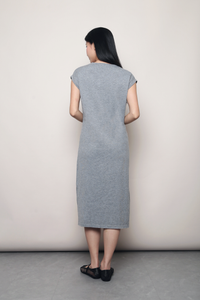 Ezy Does It Midi Knit Dress Grey