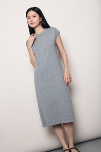 Ezy Does It Midi Knit Dress Grey