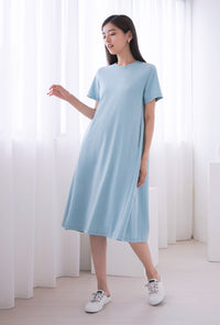 Tibury Flare Tee Maxi Dress Sky