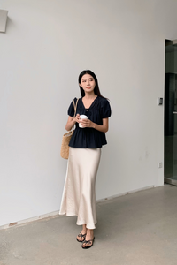 Fab Pleat Blouse Midnight Navy (Backorder)