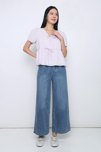 Fab Pleat Blouse Periwinkle