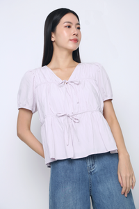 Fab Pleat Blouse Periwinkle