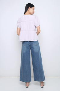 Fab Pleat Blouse Periwinkle